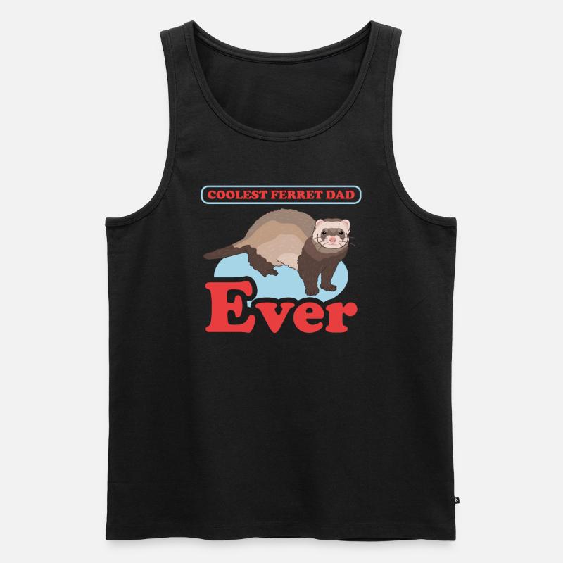 Frettchen Dad Besitzer Frettchen Geschenk - Männer Premium Bio Tank Top - Schwarz