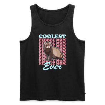Ferret Mom Ferret Owner Gift - Men's Premium Organic Tank Top - black - Front - Michal (187cm)