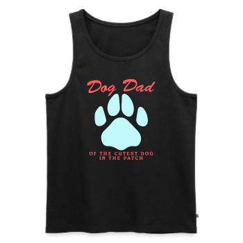 Hunde Dad Herrchen Hundebesitzer Geschenk - Männer Premium Bio Tank Top - Schwarz - Vorne - Michal (187cm)