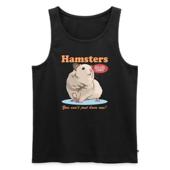 Hamster Goldhamster Zwerghamster Geschenk - Männer Premium Bio Tank Top - Schwarz - Vorne - AI Model Male 178 light (178cm)