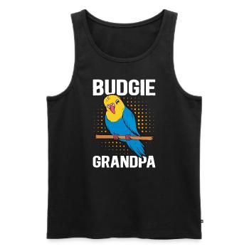 Budgerigar Grandpa Budgerigars Gift - Men's Premium Organic Tank Top - black - Front - Michal (187cm)