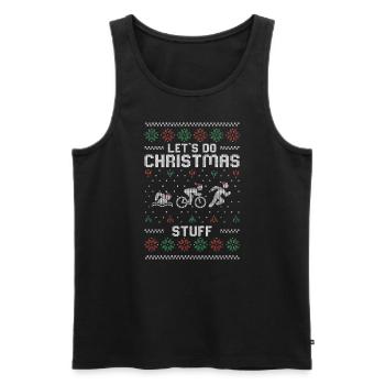 Ugly Christmas | Hässlicher Weihnachts Geschenk - Männer Premium Bio Tank Top - Schwarz - Vorne - Michal (187cm)