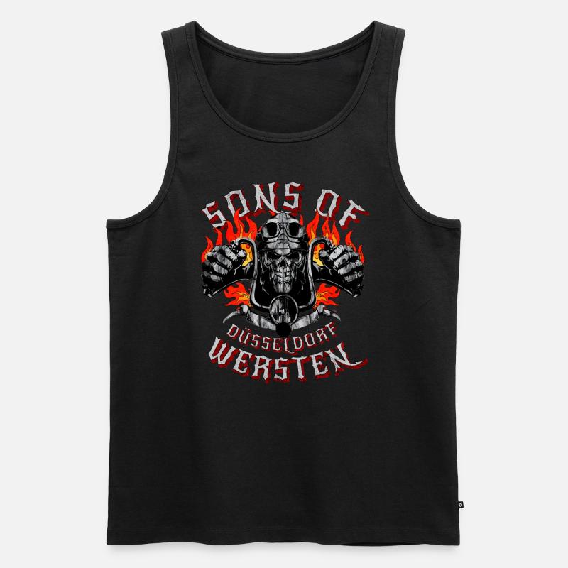 Düsseldorf sons of Wersten - Männer Premium Bio Tank Top - Schwarz