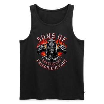 Düsseldorf sons of Friedrichstadt - Men's Premium Organic Tank Top - black - Front - Michal (187cm)