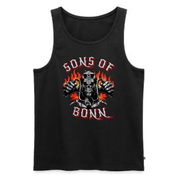 Bonn Biker Geschenk fils de Bonn - Débardeur bio Premium Homme - noir - Devant - Michal (187cm)