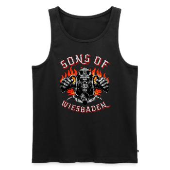 Wiesbaden Biker Geschenk fils de Wiesbaden - Débardeur bio Premium Homme - noir - Devant - Michal (187cm)
