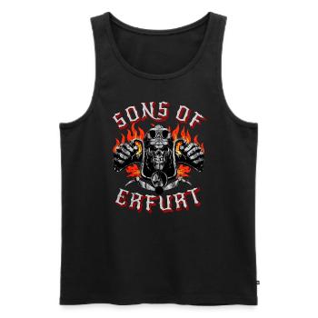 Erfurt Biker Geschenk fils d’Erfurt - Débardeur bio Premium Homme - noir - Devant - Michal (187cm)