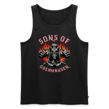 Oberhausen Biker Geschenk fils d’Oberhausen - Débardeur bio Premium Homme - noir - Devant - Michal (187cm)