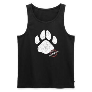 Dog Papa Master Dog Owner Dogs Gift - Men's Premium Organic Tank Top - black - Front - Michal (187cm)