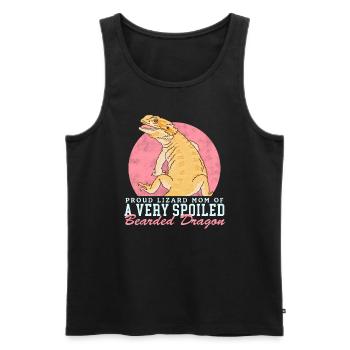 Bearded Dragon Mom | Bearded Dragons Reptiles Gift - Men's Premium Organic Tank Top - black - Front - Michal (187cm)