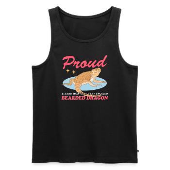 Bearded Dragon Mom Bearded Dragon Reptiles Gift - Men's Premium Organic Tank Top - black - Front - Michal (187cm)