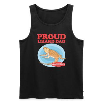 Bearded Dragon Dad Bearded Dragon Reptiles Gift - Men's Premium Organic Tank Top - black - Front - Michal (187cm)