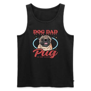 Mops Dad | Hundeliebhaber Hundebesitzer Geschenk - Männer Premium Bio Tank Top - Schwarz - Vorne - AI Model Male 178 light (178cm)