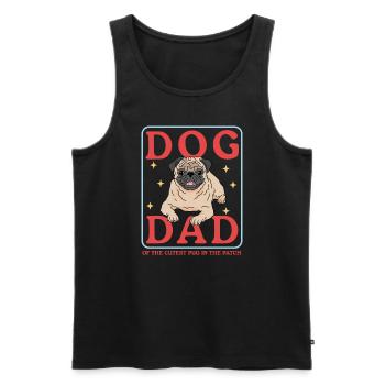 Mops Dad Hundebesitzer Hundeliebhaber Geschenk - Männer Premium Bio Tank Top - Schwarz - Vorne - AI Model Male 178 light (178cm)