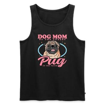 Pug Mom Dog Lovers Dog Owner Gift - Men's Premium Organic Tank Top - black - Front - Michal (187cm)
