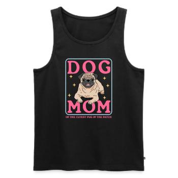 Pug Mom Dog Owner Dog Lovers Gift - Men's Premium Organic Tank Top - black - Front - Michal (187cm)