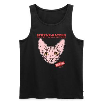 Sphynx Cat Chat Propriétaire Cat Cadeau - Débardeur bio Premium Homme - noir - Devant - Michal (187cm)