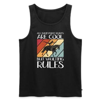 Vaulting Horses Equestrian Sport Equestrian Gift - Men's Premium Organic Tank Top - black - Front - Michal (187cm)