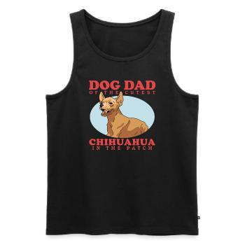 Chihuahua Dad | Dog Owner Dogs Gift - Men's Premium Organic Tank Top - black - Front - Michal (187cm)