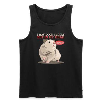 Hamster Golden Hamster Hamster Nain Cadeau - Débardeur bio Premium Homme - noir - Devant - Michal (187cm)