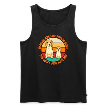 Beagle Dogs Dog Owner Dog Owner Gift - Men's Premium Organic Tank Top - black - Front - Michal (187cm)