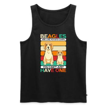 Beagle Dogs Dog Owner Dog Owner Gift - Men's Premium Organic Tank Top - black - Front - Michal (187cm)
