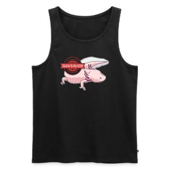 Axolotl Papa Amphibien à queue Le cadeau d’Axolotl - Débardeur bio Premium Homme - noir - Devant - Michal (187cm)