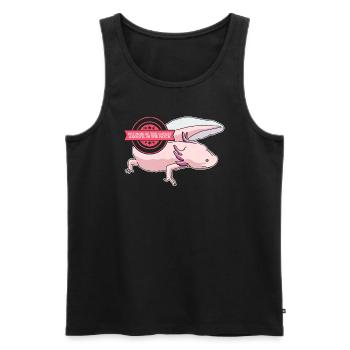 Axolotl Maman à queue amphibien Axolotls Cadeau - Débardeur bio Premium Homme - noir - Devant - Michal (187cm)