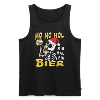 Ho Ho Hol Bier Weihnachtsgeschenk - Männer Premium Bio Tank Top - Schwarz - Vorne - Michal (187cm)