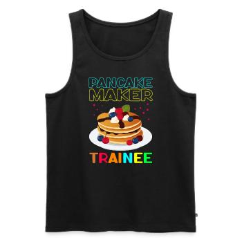 Pancakes Pancake Pancake Cadeau - Débardeur bio Premium Homme - noir - Devant - AI Model Male 178 light (178cm)