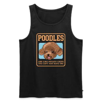 Poodle Dogs Dog Owner Dog Lovers Gift - Men's Premium Organic Tank Top - black - Front - Michal (187cm)
