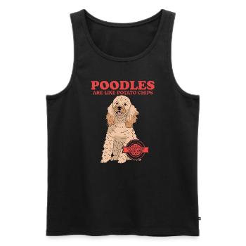 Poodle Dog Dog Owner Dog Lovers Gift - Men's Premium Organic Tank Top - black - Front - Michal (187cm)