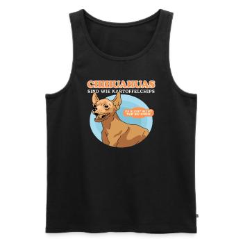Chihuahua Dogs Dog Owner Gift - Men's Premium Organic Tank Top - black - Front - Michal (187cm)