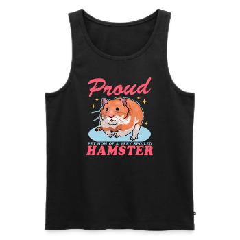 Hamster Mom | Dwarf Hamster Golden Hamster Gift - Men's Premium Organic Tank Top - black - Front - AI Model Male 178 light (178cm)