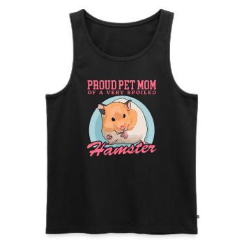 Hamster Maman Doré Hamster Nain Hamster Cadeau - Débardeur bio Premium Homme - noir - Devant - Michal (187cm)