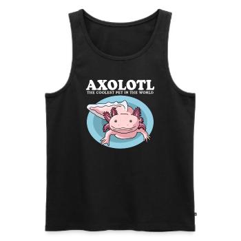 Axolotl Amphibiens à queue Axolotls Cadeau - Débardeur bio Premium Homme - noir - Devant - Michal (187cm)