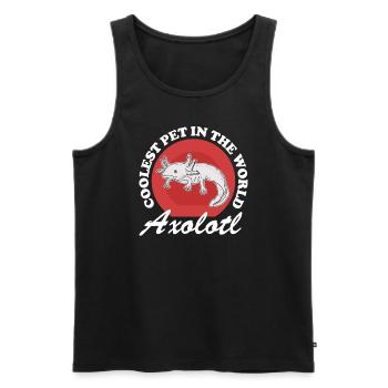 Axolotl amphibiens à queue Axolotls amphibiens cadeau - Débardeur bio Premium Homme - noir - Devant - Michal (187cm)