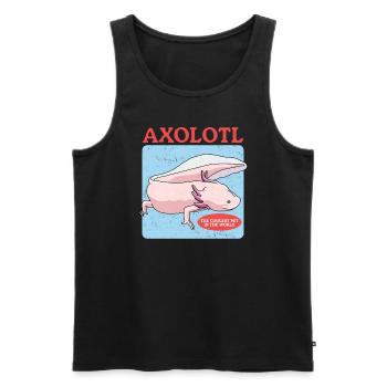 Axolotl Amphibiens à queue Axolotls Cadeau - Débardeur bio Premium Homme - noir - Devant - Michal (187cm)