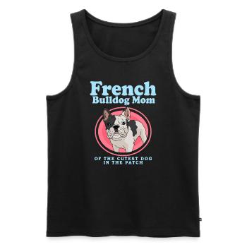 French Bulldog French Bulldog Mom Gift - Men's Premium Organic Tank Top - black - Front - AI Model Male 178 light (178cm)