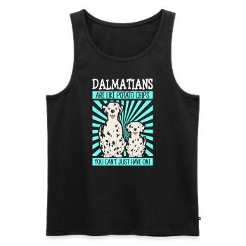 Dalmatian Dogs Dog Owner Cadeau - Débardeur bio Premium Homme - noir - Devant - Michal (187cm)