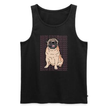 Pug Dog Mama Dogs Dog Owner Gift - Men's Premium Organic Tank Top - black - Front - Michal (187cm)