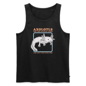 Axolotl Amphibiens à queue Axolotls Cadeau - Débardeur bio Premium Homme - noir - Devant - Michal (187cm)