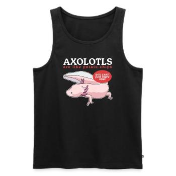 Axolotl Amphibiens à queue Axolotls Cadeau - Débardeur bio Premium Homme - noir - Devant - Michal (187cm)