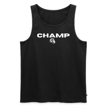 Champ Boxen Boxhandschuhe Geschenk - Männer Premium Bio Tank Top - Schwarz - Vorne - Michal (187cm)