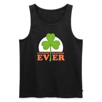 Le cadeau de la Saint-Patrick irlandais le plus chanceux - Débardeur bio Premium Homme - noir - Devant - Michal (187cm)