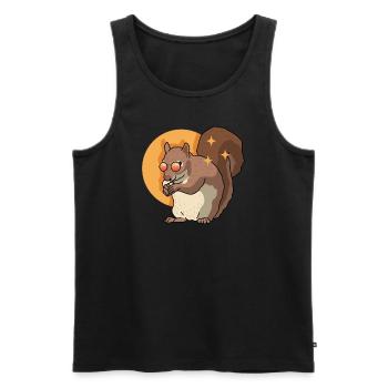 Cute Squirrel Squirrel Grey Squirrel Gift - Men's Premium Organic Tank Top - black - Front - AI Model Male 178 light (178cm)