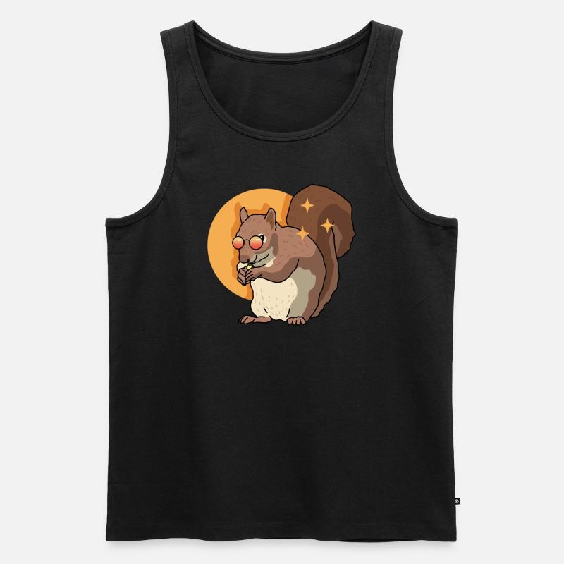 Süßes Eichhörnchen Hörnchen Grauhörnchen Geschenk - Männer Premium Bio Tank Top - Schwarz