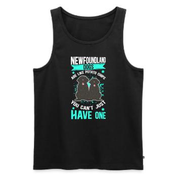 Newfoundland Dog Owner Dog Gift - Men's Premium Organic Tank Top - black - Front - Michal (187cm)