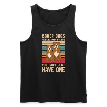 Boxer Dog German Boxer Dog Owner Gift - Men's Premium Organic Tank Top - black - Front - Michal (187cm)