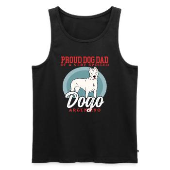 Dogo Argentino Papa Chien Chien Propriétaire Cadeau - Débardeur bio Premium Homme - noir - Devant - Michal (187cm)